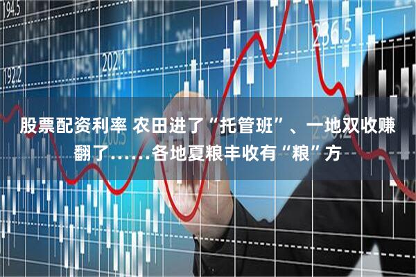 股票配资利率 农田进了“托管班”、一地双收赚翻了……各地夏粮丰收有“粮”方