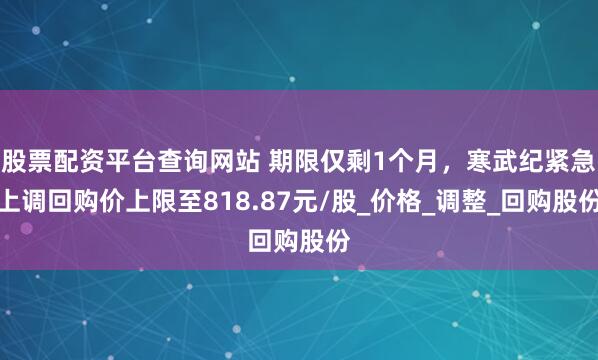 股票配资平台查询网站 期限仅剩1个月，寒武纪紧急上调回购价上限至818.87元/股_价格_调整_回购股份